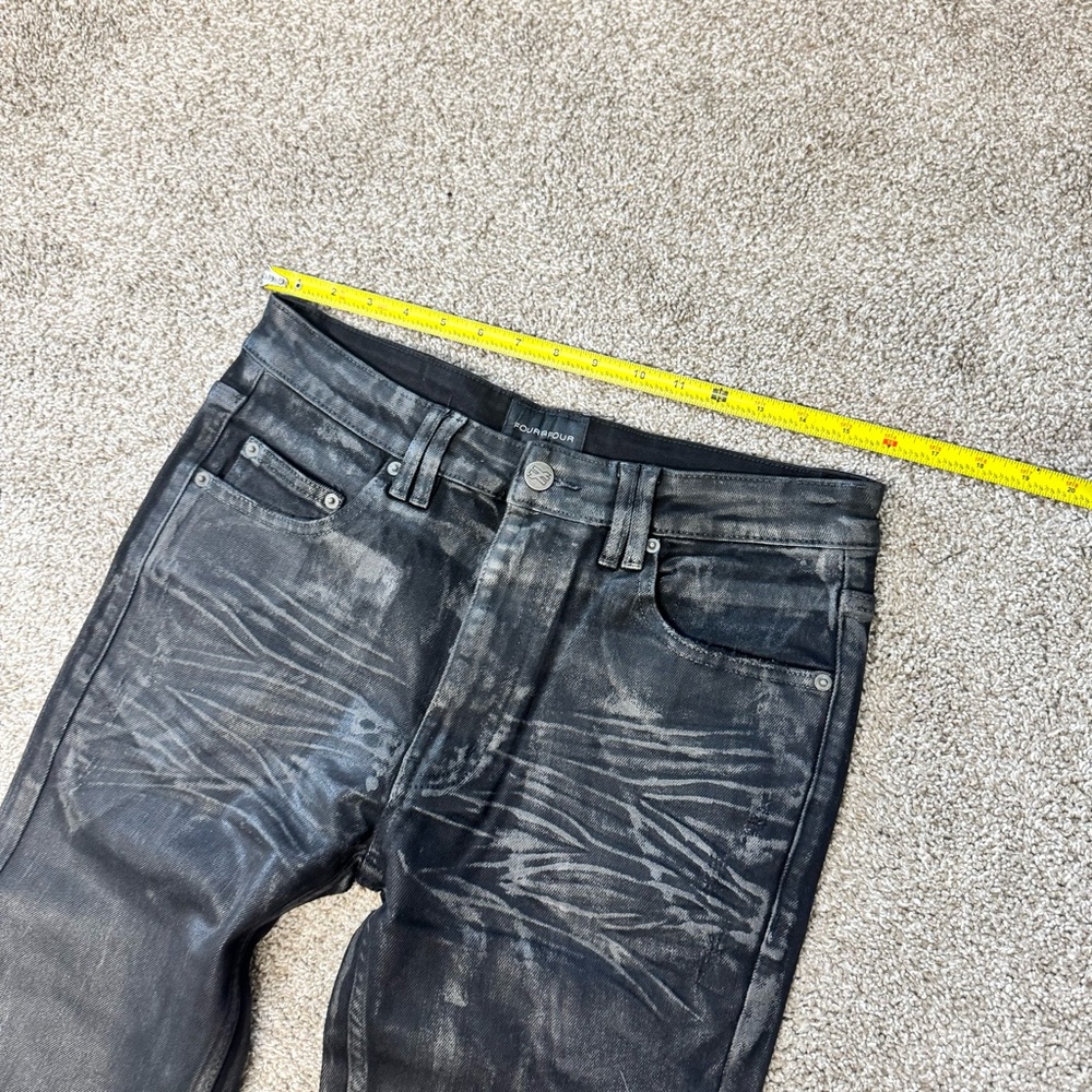 hand waxed slim flared denim size 32